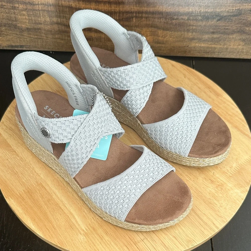 Skechers x Martha Stewart Slip-ins Cali Beverlee Lux Knit Wedges 7